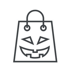 Line icon halloween package
