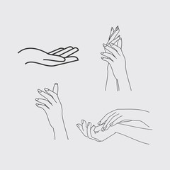 Hand Logo Template vector icon Business