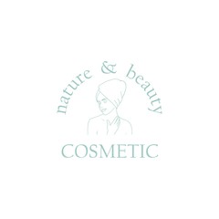Vector trendy hand drawn beauty, organic cosmetics, alternative medicine,spa