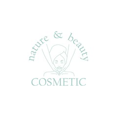 Vector trendy hand drawn beauty, organic cosmetics, alternative medicine,spa