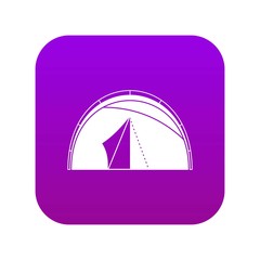 Dome tent icon digital purple for any design isolated on white vector illustration