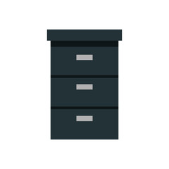 wooden drawer forniture isolated icon