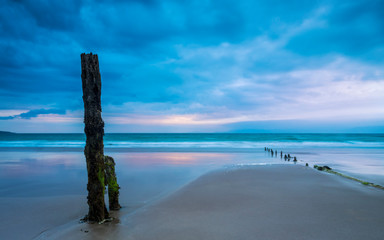 Long exposure at beach of glenbeigh in ireland