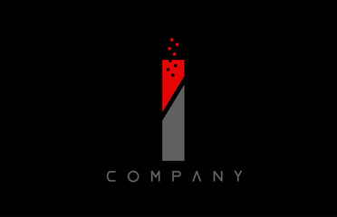 alphabet letter I logo company icon design