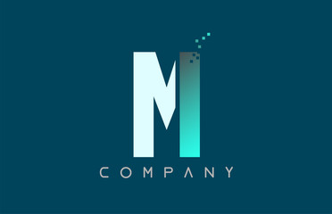 alphabet letter M logo company icon design