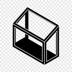 Balcony window frame icon. Simple illustration of balcony window frame vector icon for web