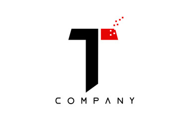 alphabet letter T logo company icon design