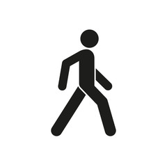 The icon of a walking person. Vector illustration