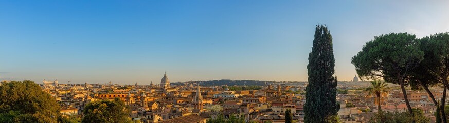 Fototapeta na wymiar Skyline of Rome, Italy. Rome architecture and landmark, cityscape