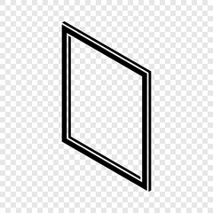 Metal-plastic window frame icon. Simple illustration of metal-plastic window frame vector icon for web