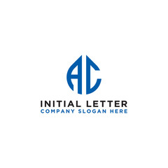 logo design inspiration for companies from the initial letters of the AC logo icon. -Vector