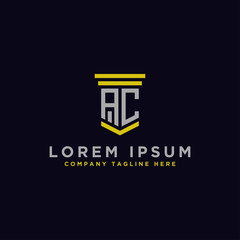 logo design inspiration for companies from the initial letters of the AC logo icon. -Vector