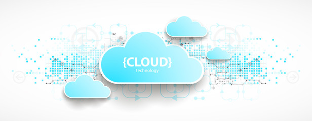 Web cloud technology, business abstract background.