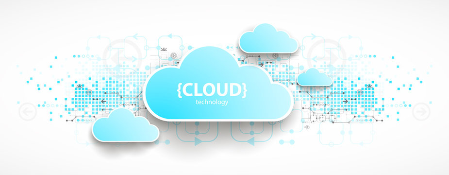 Web Cloud Technology, Business Abstract Background.