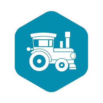 Toy train icon. Simple illustration of toy train vector icon for web