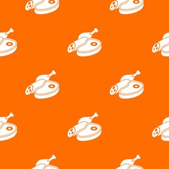Meat food pattern vector orange for any web design best