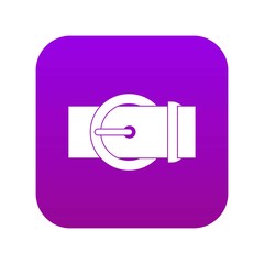 Circle belt buckle icon digital purple for any design isolated on white vector illustration