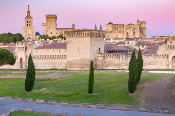Avignon. Provence. Old stone fortress wall around the city.