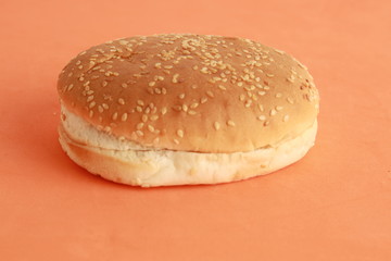 hamburger bun with sesame seeds