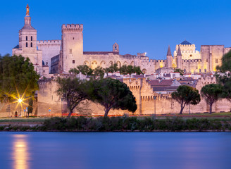 Avignon. Provence. Old stone fortress wall around the city.