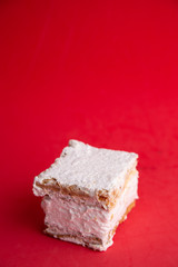 delicious pastel meringue white strudel