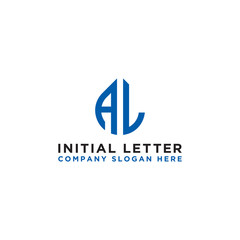 logo design inspiration for companies from the initial letters of the AL logo icon. -Vector