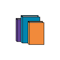 pile text books library icons