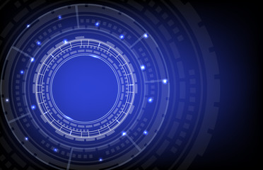 Abstract of circle hud digital technology background