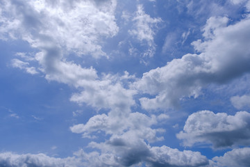 sky clouds, blue fluffy clean, clear Cloudscape beautiful white, bright weather light summer