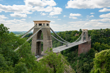 Clifton Suspension Bridge spanning the River Avon, Bristol, United Kingdom