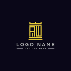 logo design inspiration for companies from the initial letters of the AW logo icon. -Vector