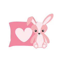 Fototapeta premium Isolated teddy rabbit vector design