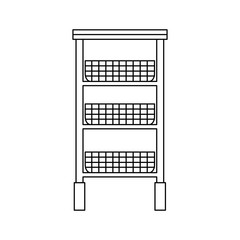 office documents shelf baskets icons