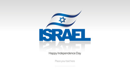 Israel Independence Day flag logo icon banner