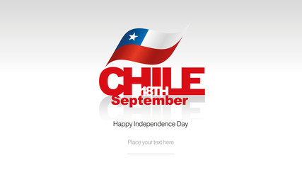 Chile Independence Day flag logo icon banner