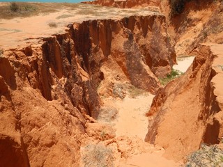 Cliffs in Beberibe, Ceara, Brazil, close to Morro Branco beach.