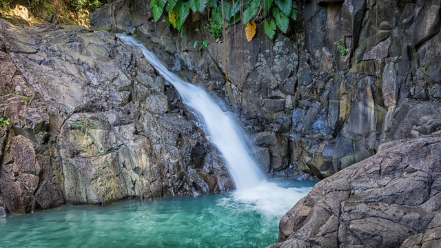 waterfall in tropical forest