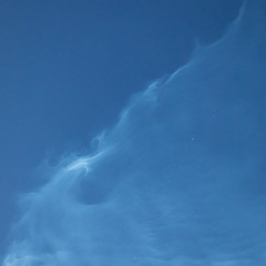 Fototapeta na wymiar Noctilucent clouds close view details