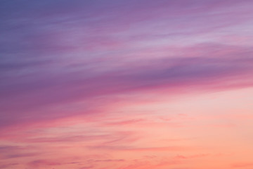 Naklejka na ściany i meble Colorful sunset clouds at dusk sky scape