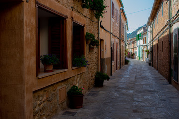 Street of a town in mallorca