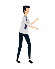elegant young businessman avatar character