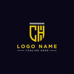 logo design inspiration for companies from the initial letters of the CH logo icon. -Vector