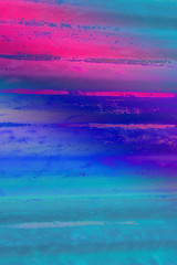 background blue striped texture. Neon toning