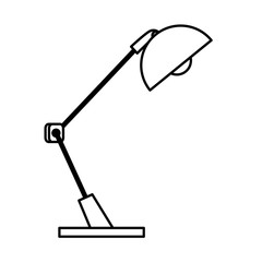 desk lamp equipment isolated icon