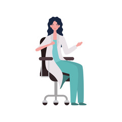 Isolated woman doctor design vector illustration
