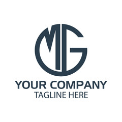 Letter MG stock logo, MG initial., flat design. technology logo	