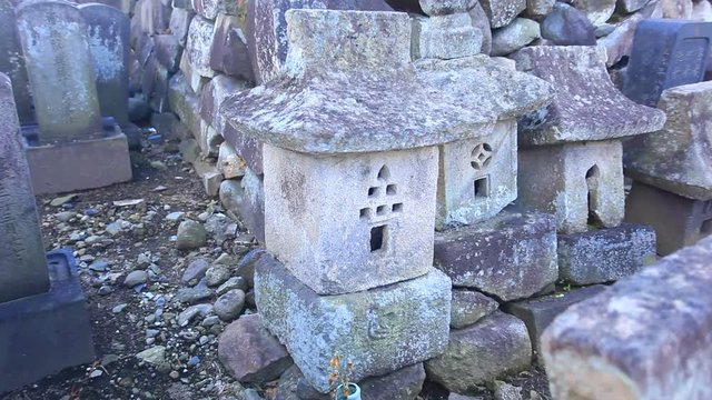 Tombstones in cemetery,  Numata,  Gunma Prefecture,  Japan