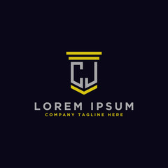logo design inspiration for companies from the initial letters of the CJ logo icon. -Vector