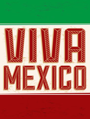 Viva Mexico Bold Header vector Message illustration.