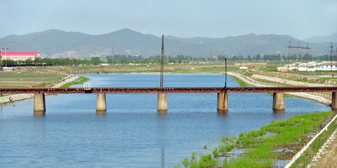 North Korea. Ipsok River landscape